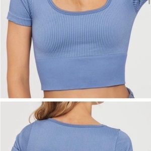 Aerie seamless sidewalk ribbed crop